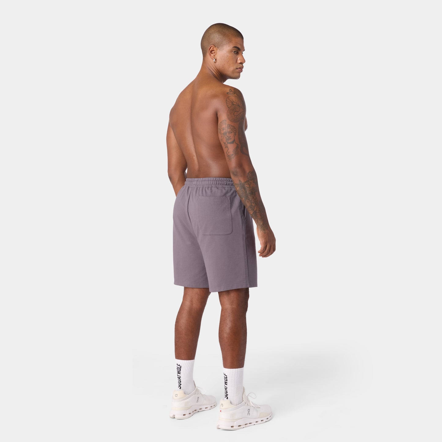 شورت رياضي مريح 7" - رمادي ثلجي