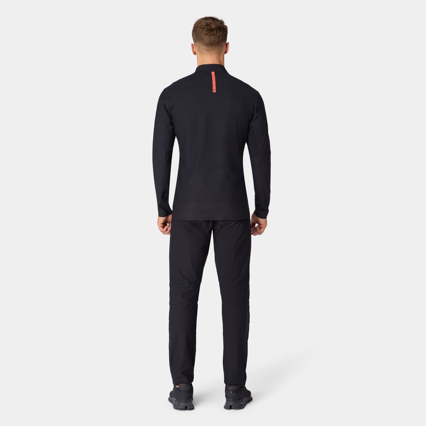 توب آكت دراي® مع ربع سحاب و أكمام طويلة - أسود