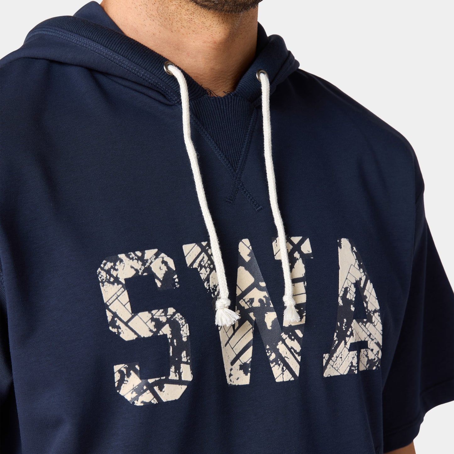 أوثنتيك هودي تعرق بأكمام قصيرة - كحلي