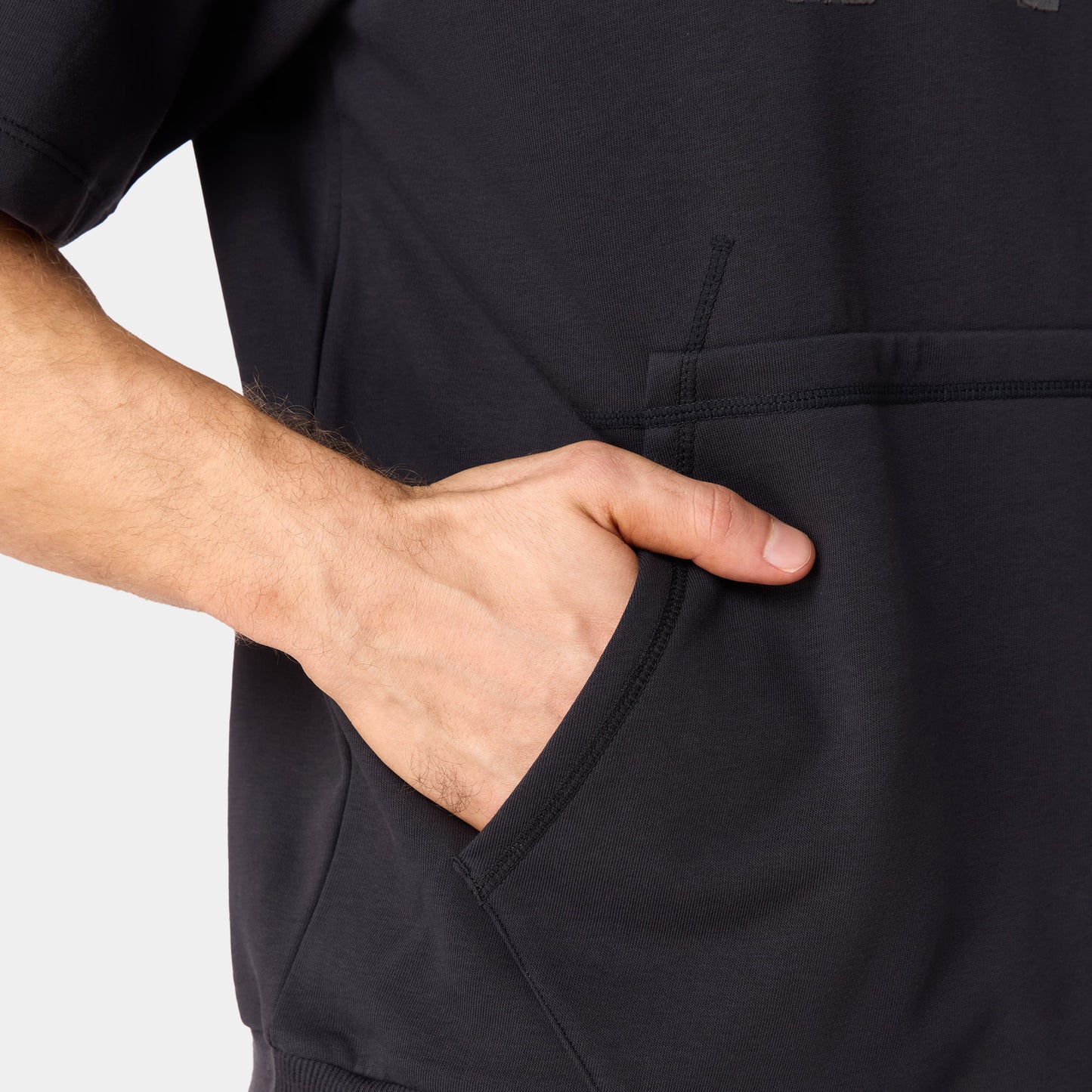 أوثنتيك هودي تعرق بأكمام قصيرة - أسود