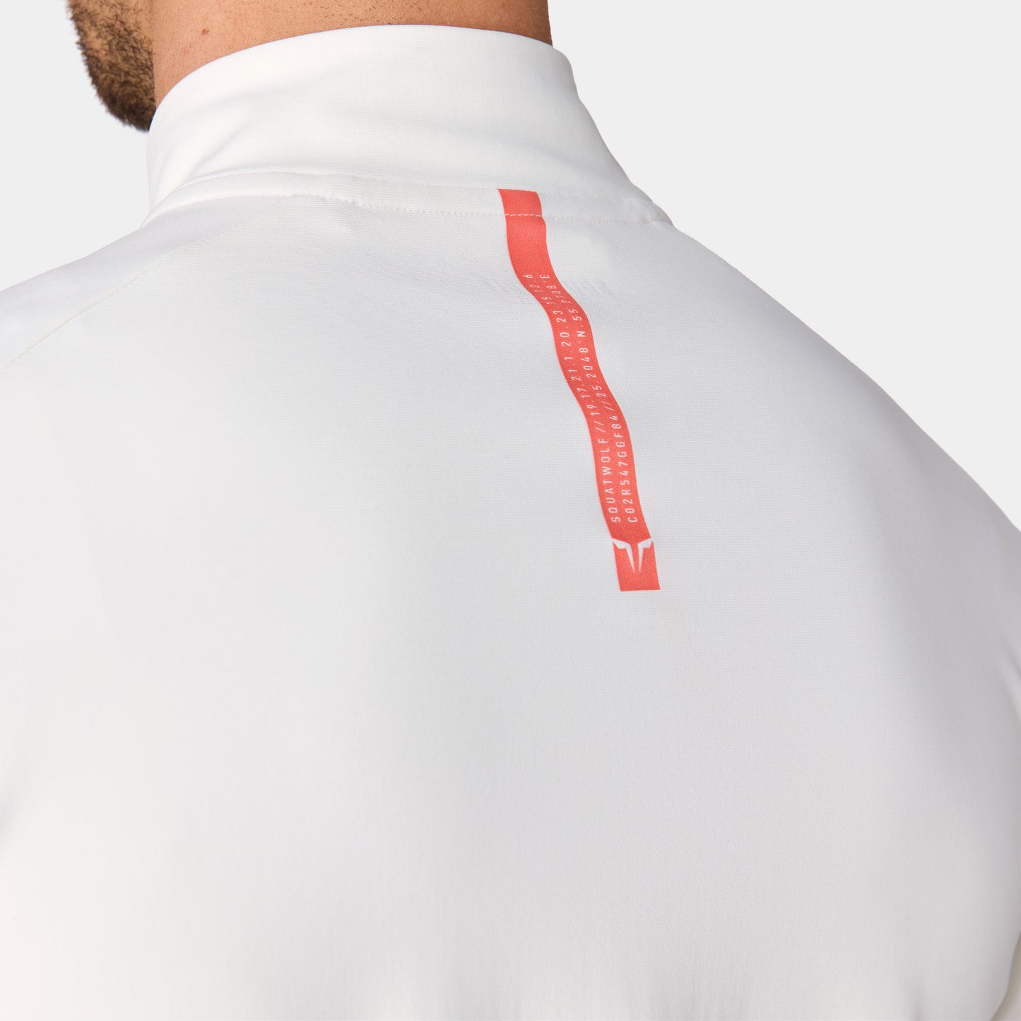 توب آكت دراي® مع ربع سحاب و أكمام طويلة - أبيض لؤلؤي