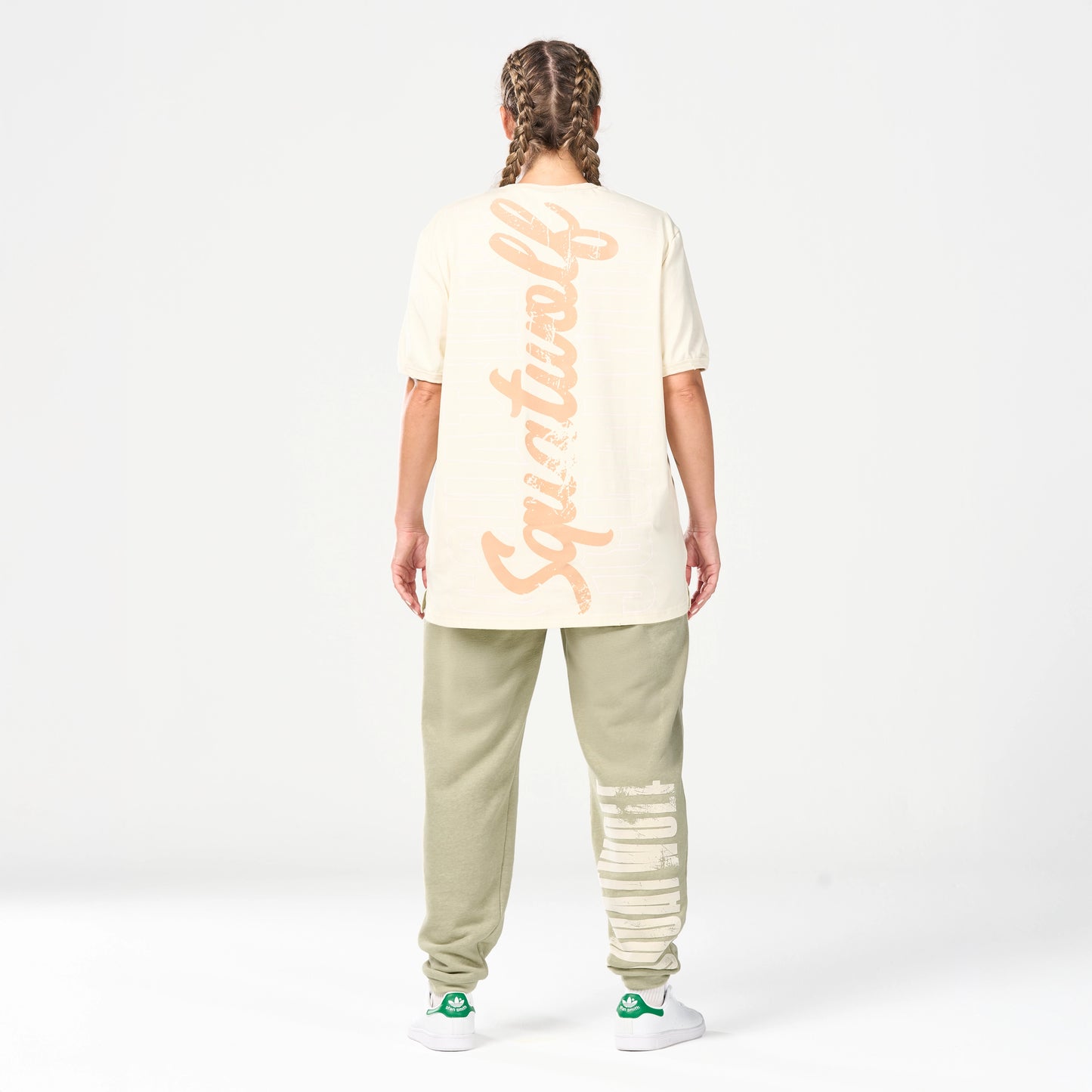 تيشيرت فضفاض مع شعار مطرز-سكري مارل