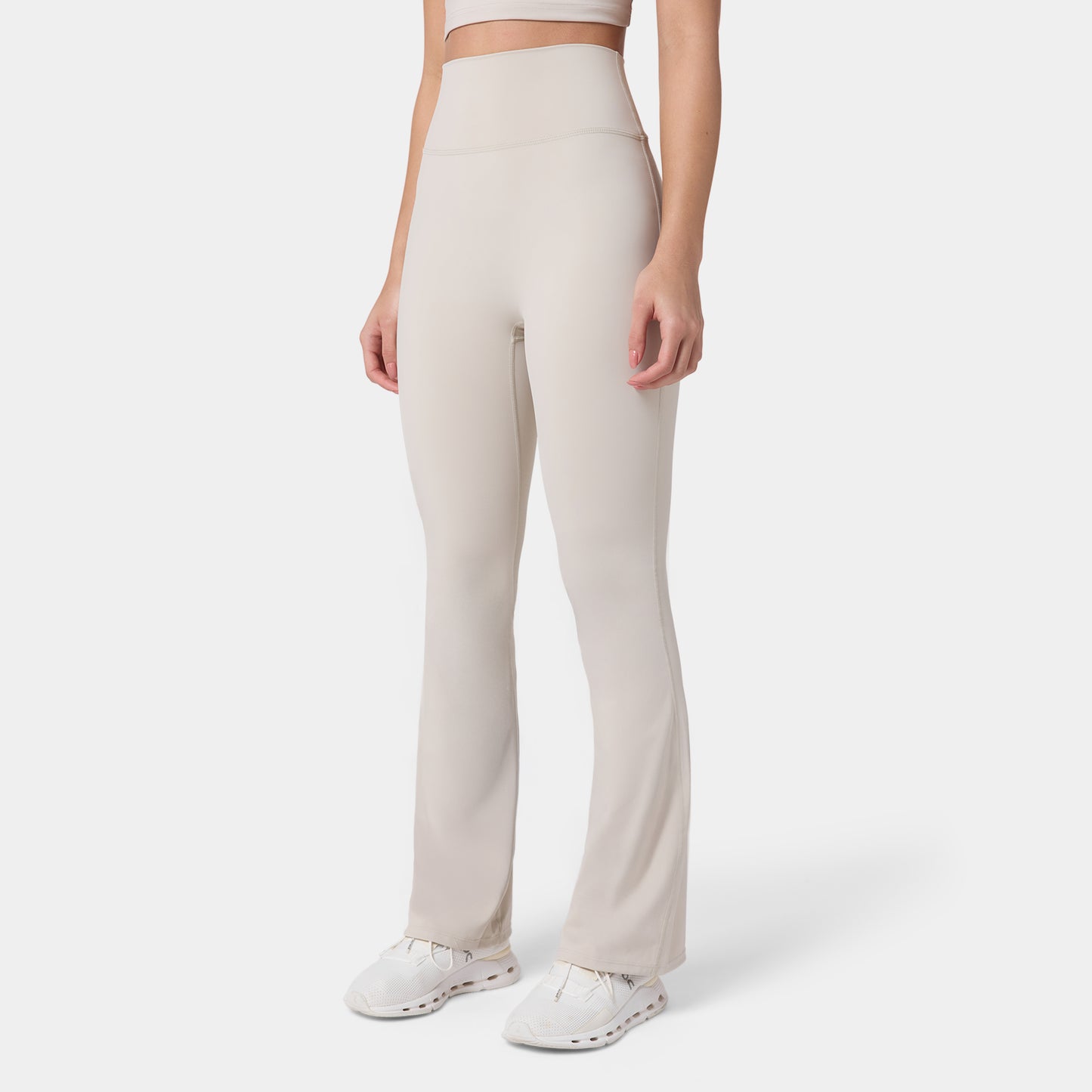 High Rise Flared Pants - Silver Lining