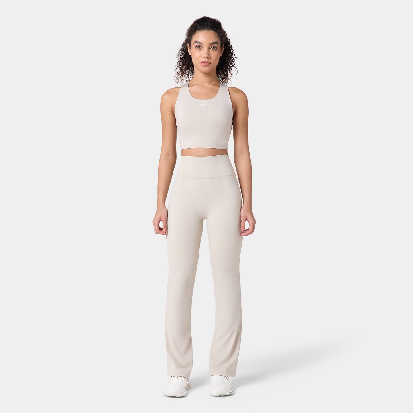 High Rise Flared Pants - Silver Lining