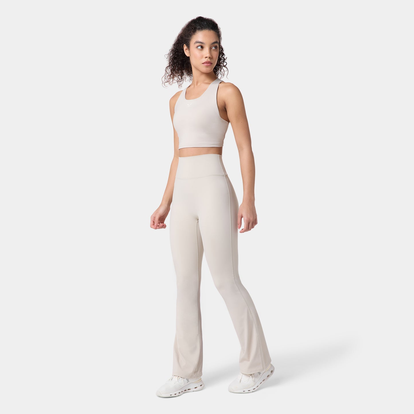 High Rise Flared Pants - Silver Lining