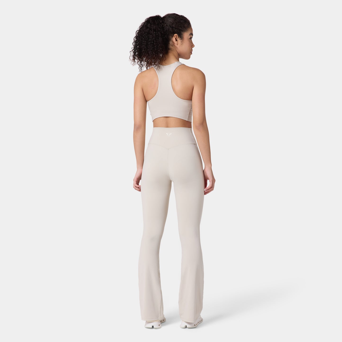 High Rise Flared Pants - Silver Lining