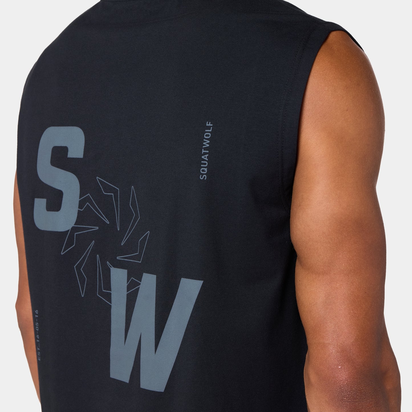 Graphic Relaxed Tank - Black