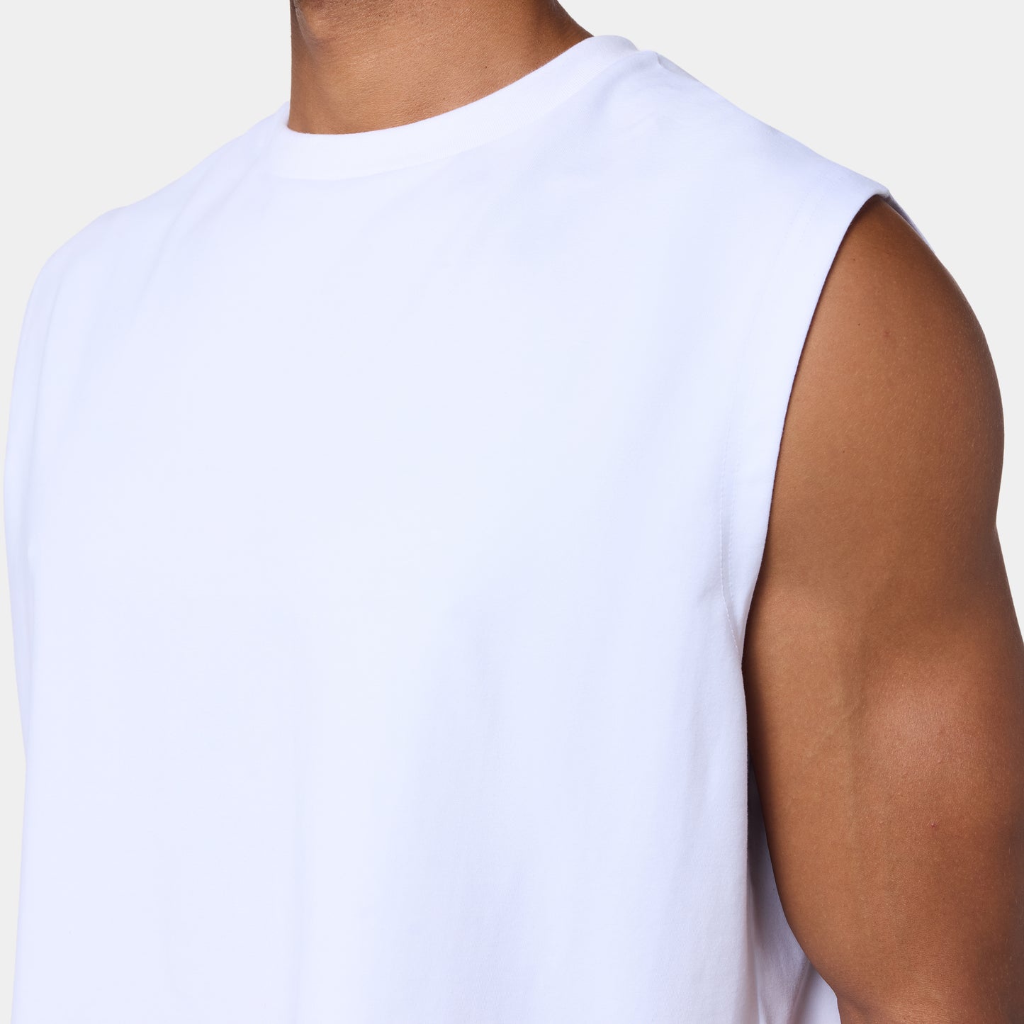 Graphic Relaxed Tank - Pearl White