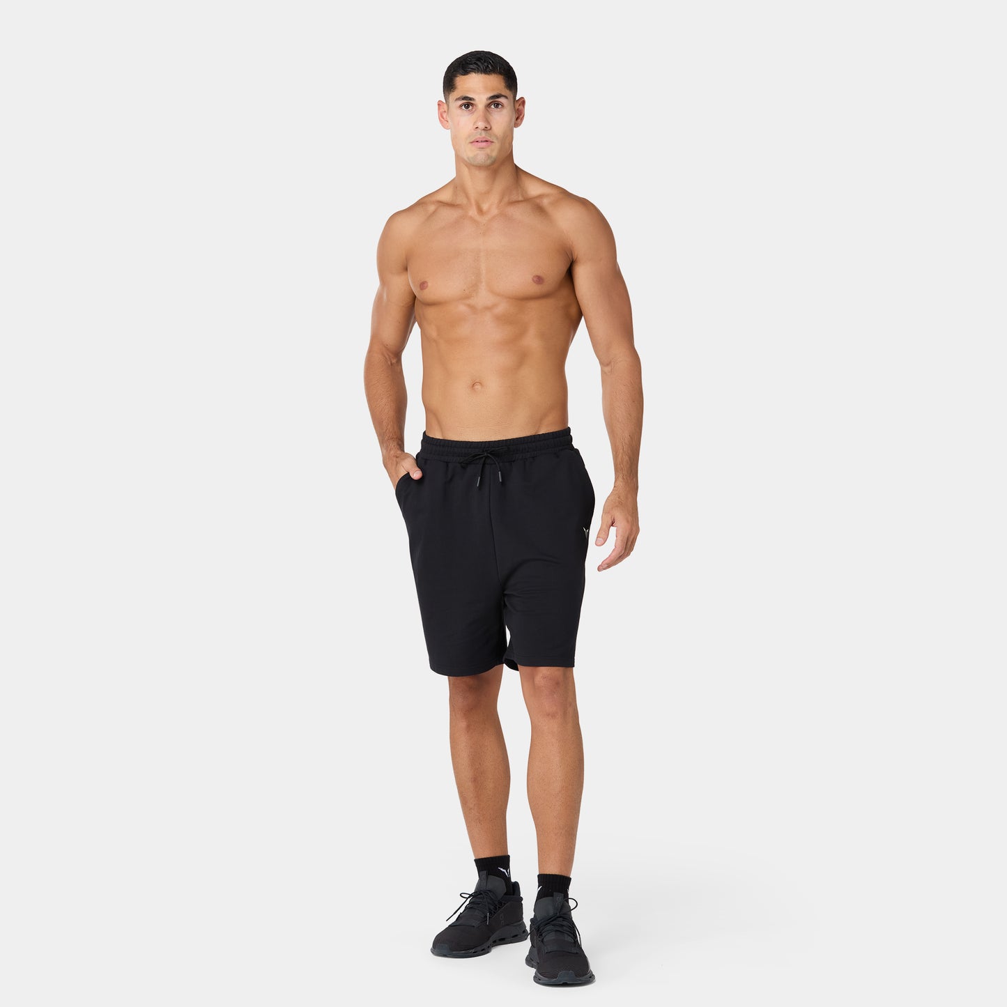 شورت رياضي مريح 7" - أسود