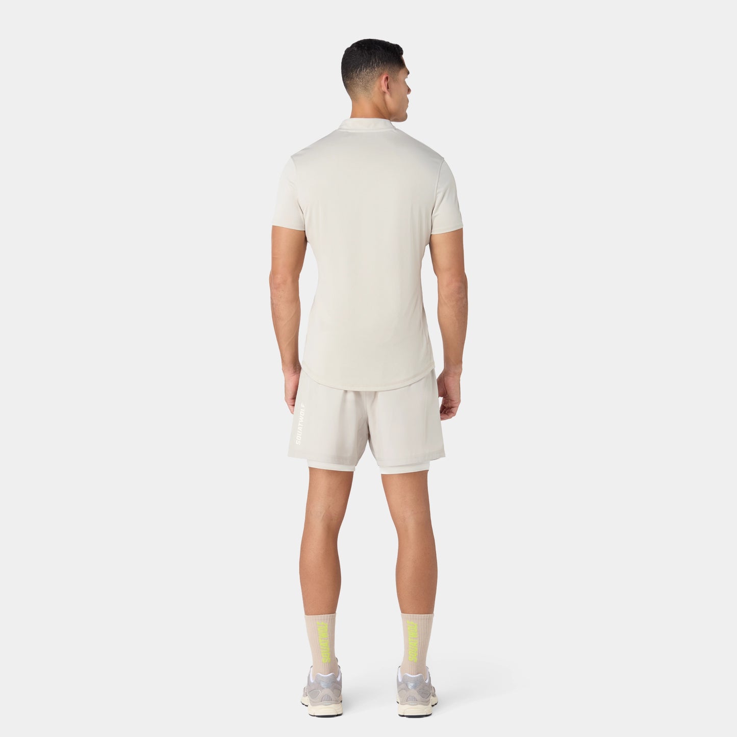 تيشيرت خفيف بريع سحاب- فضي مطفي