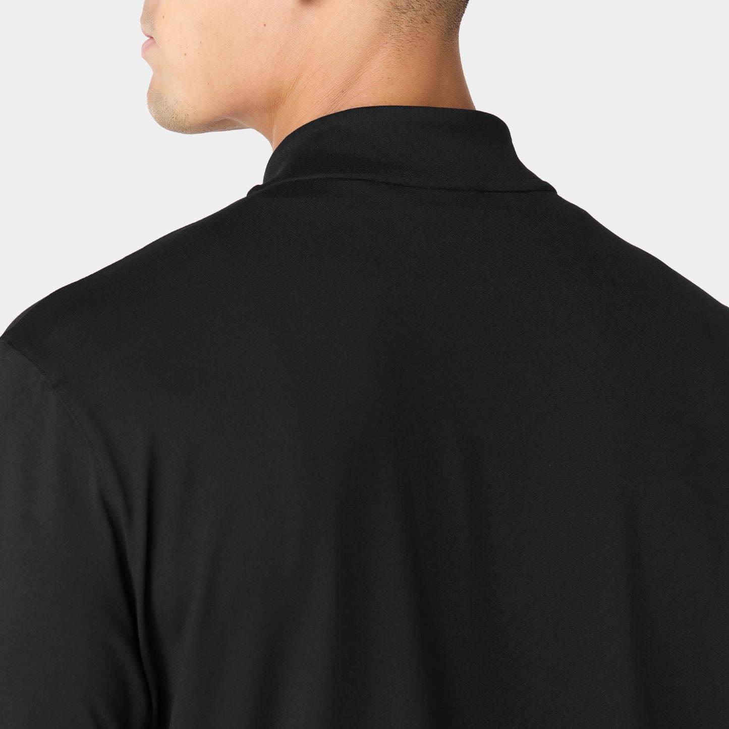 Quarter Zip Long Sleeves Training T-shirt - Black