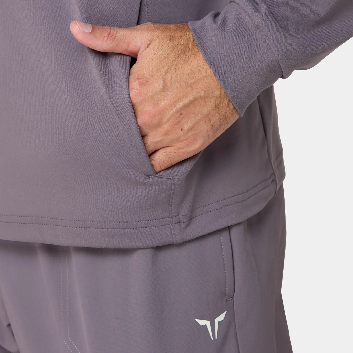 Quarter Zip Long Sleeves Training T-shirt - Rabbit