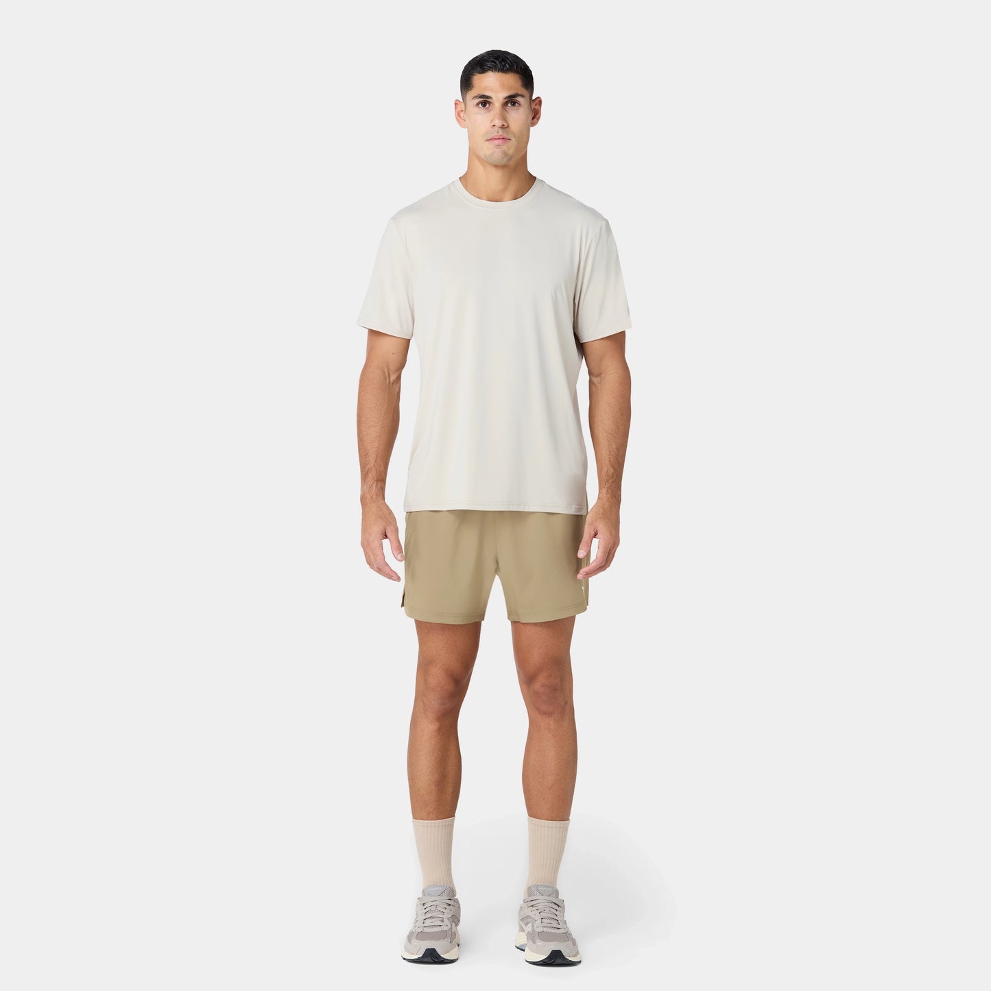 تيشيرت خفيف عادي - فضي مطفي