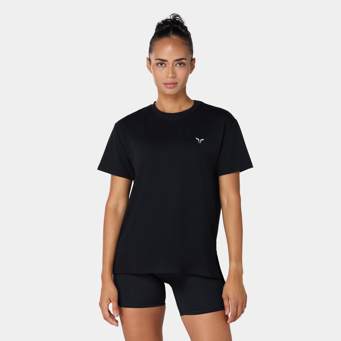  تيشيرت فاونديشن فضفاض - أسود