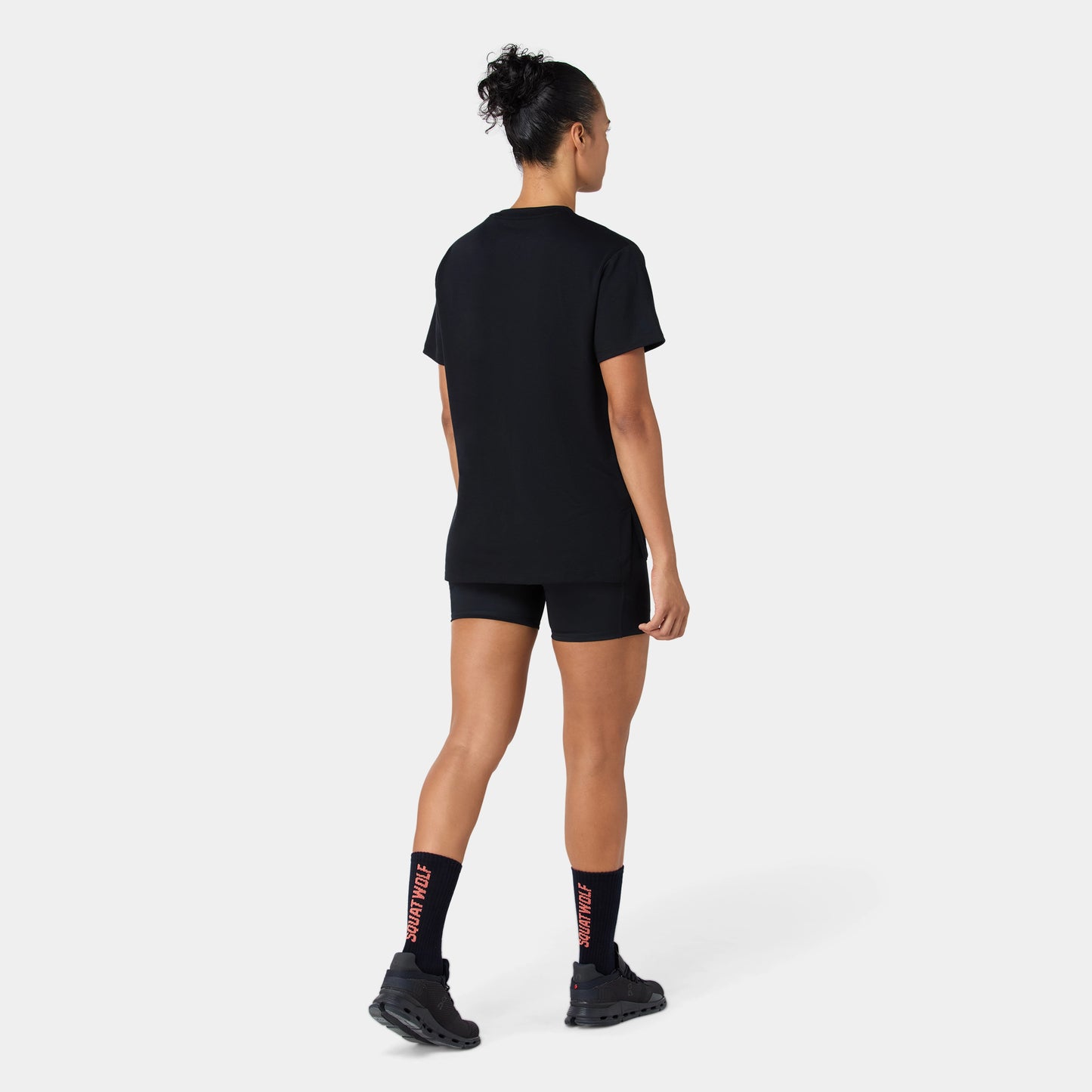  تيشيرت فاونديشن فضفاض - أسود