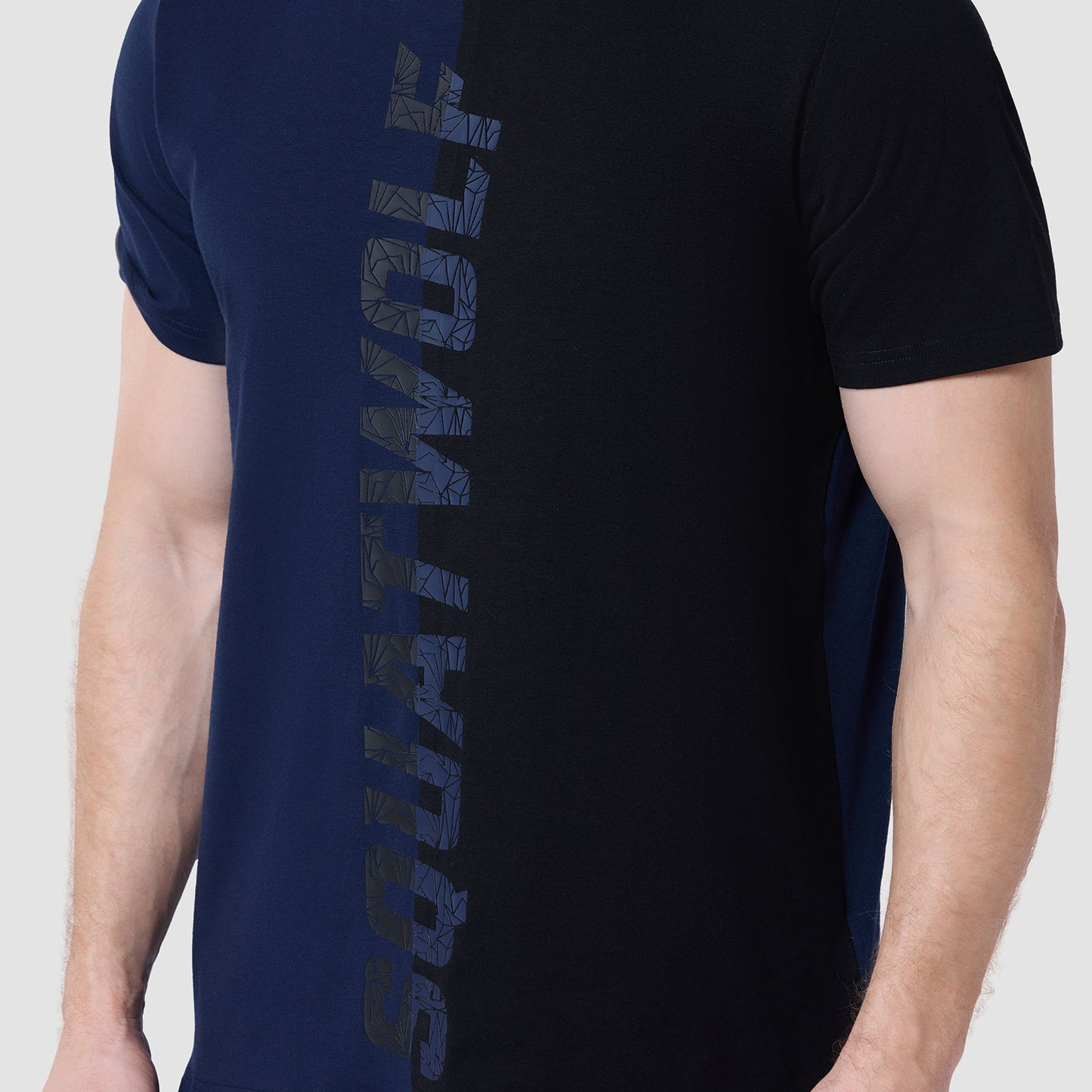 Split Logo T-shirt - Navy & Black