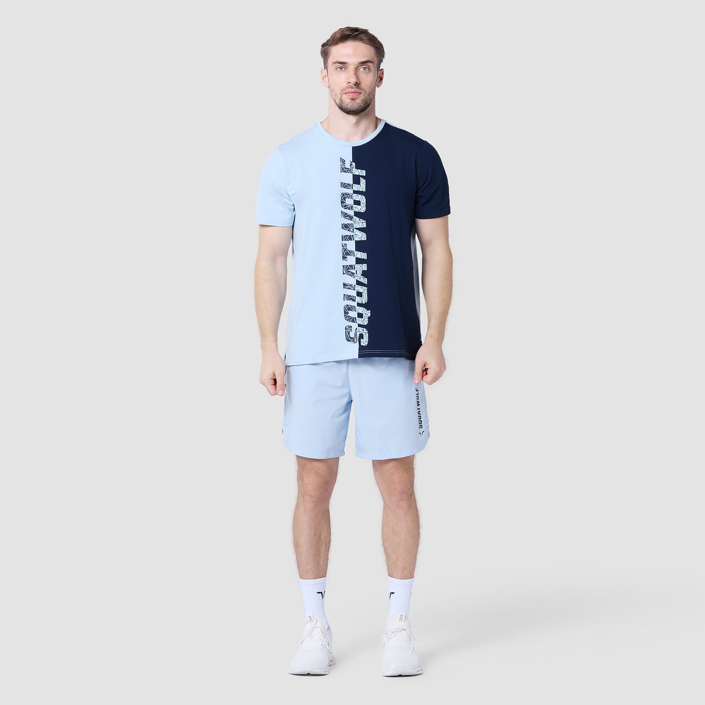 Split Logo T-shirt - Skyway & Navy