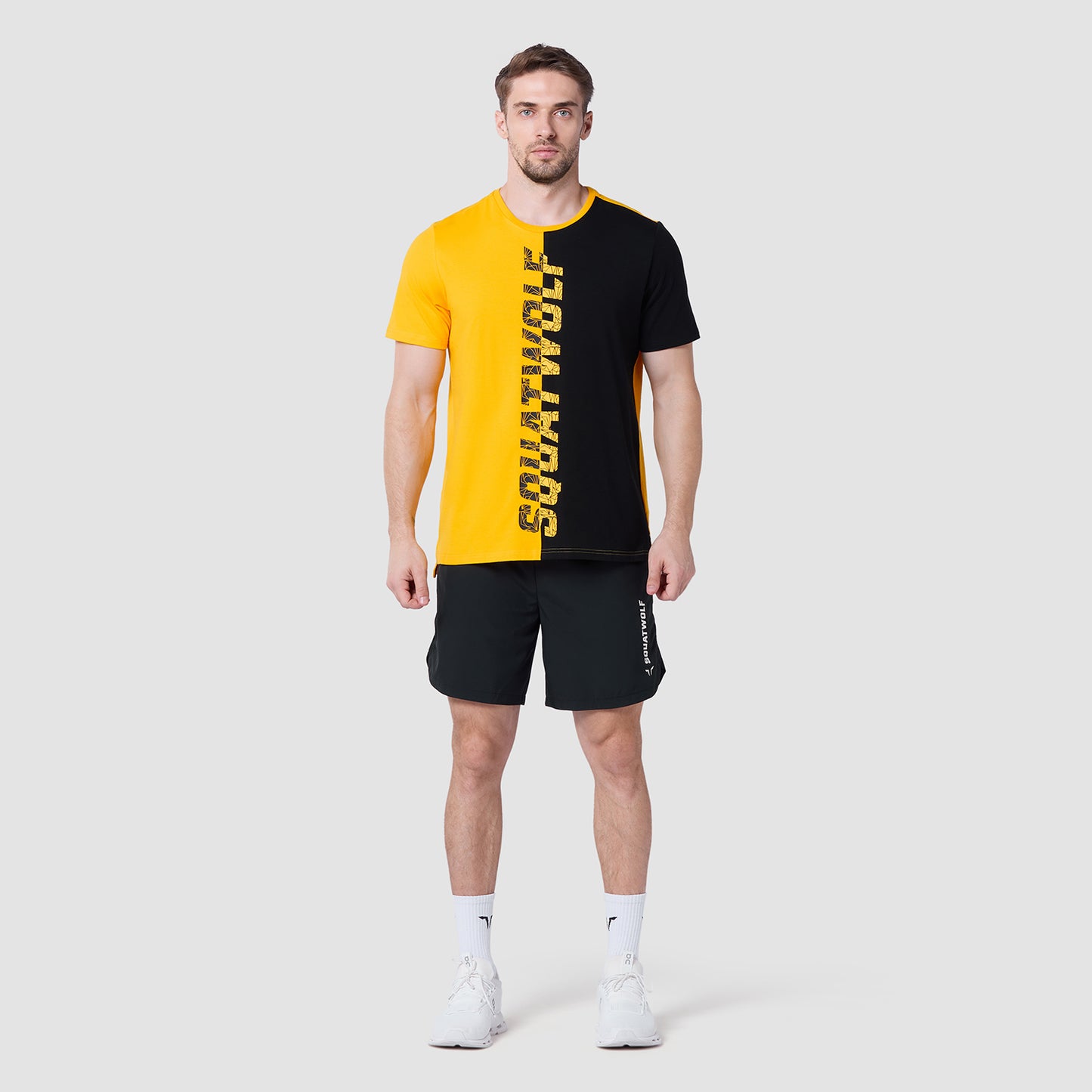 Split Logo T-shirt - Spectra Yellow & Black