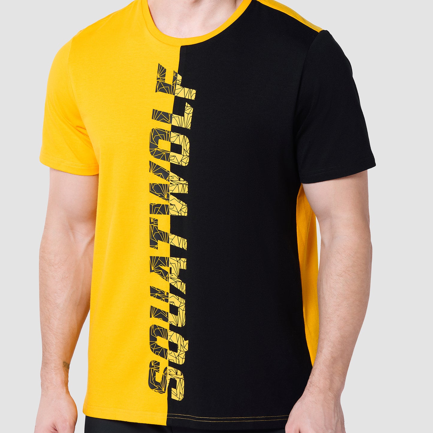 Split Logo T-shirt - Spectra Yellow & Black