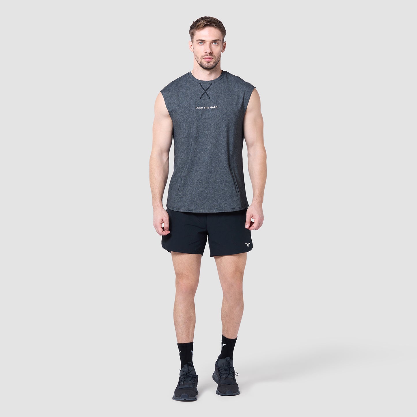 Statement Dropped Shoulder Top 2.0 - Black Marl