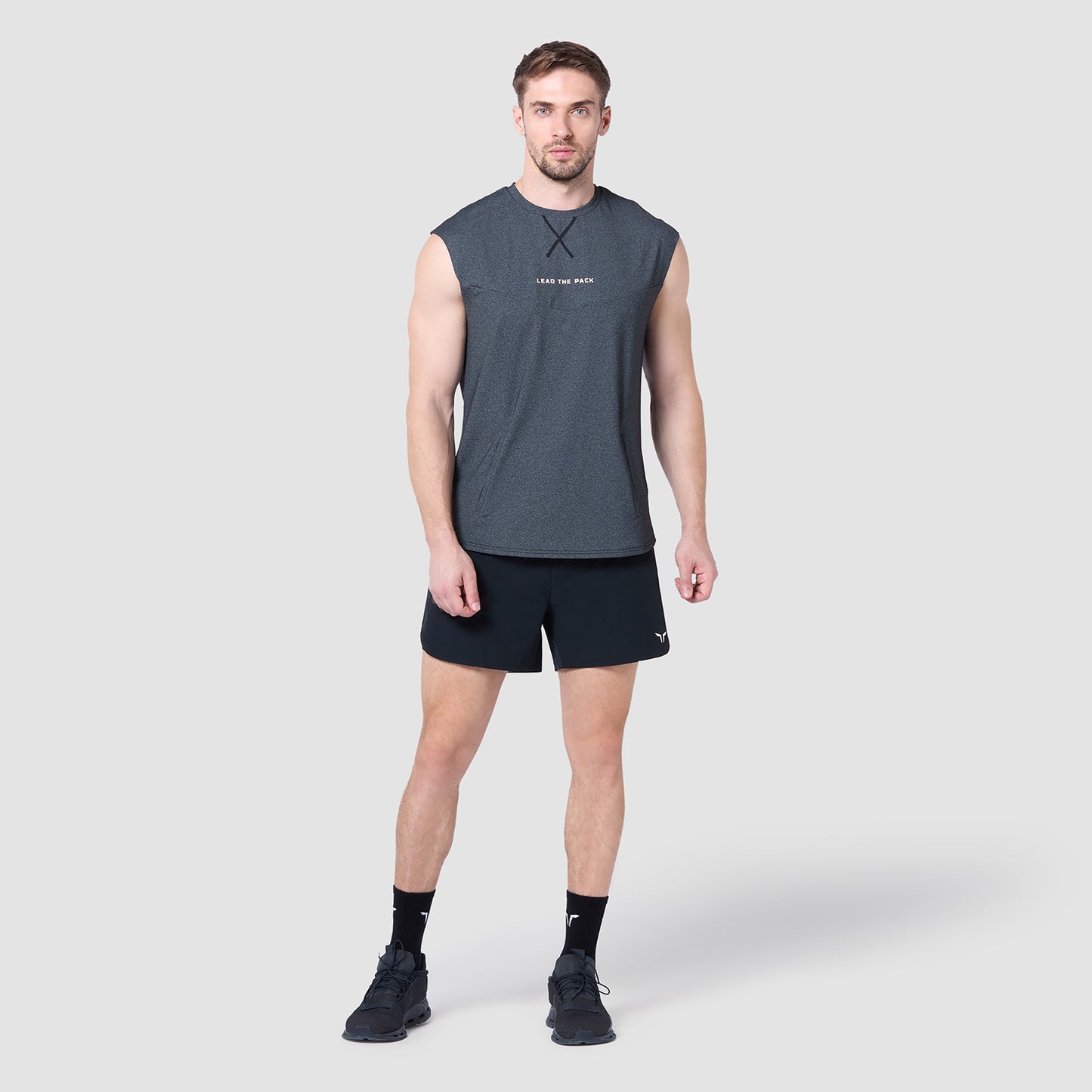 Statement Dropped Shoulder Top 2.0 - Black Marl