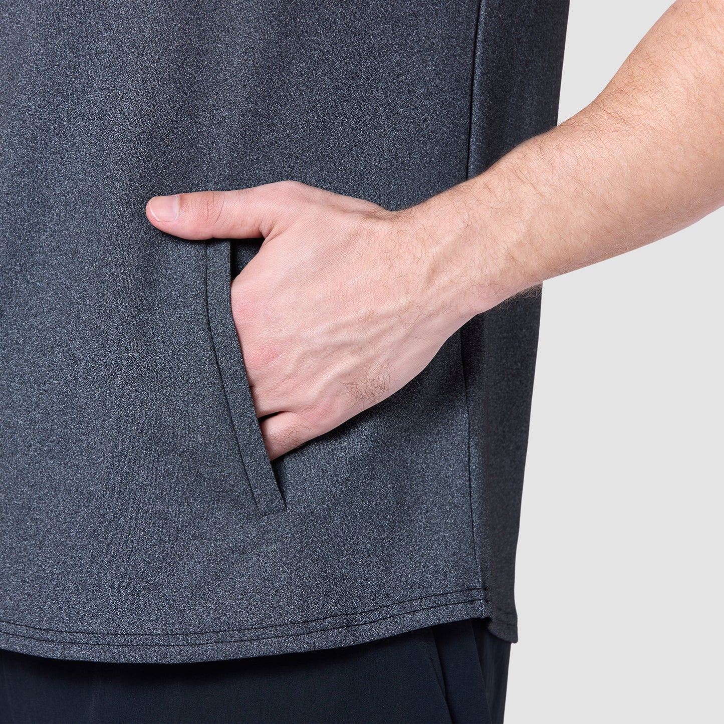 Statement Dropped Shoulder Top 2.0 - Black Marl