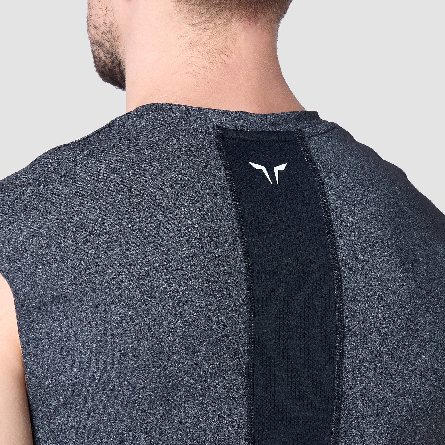 Statement Dropped Shoulder Top 2.0 - Black Marl