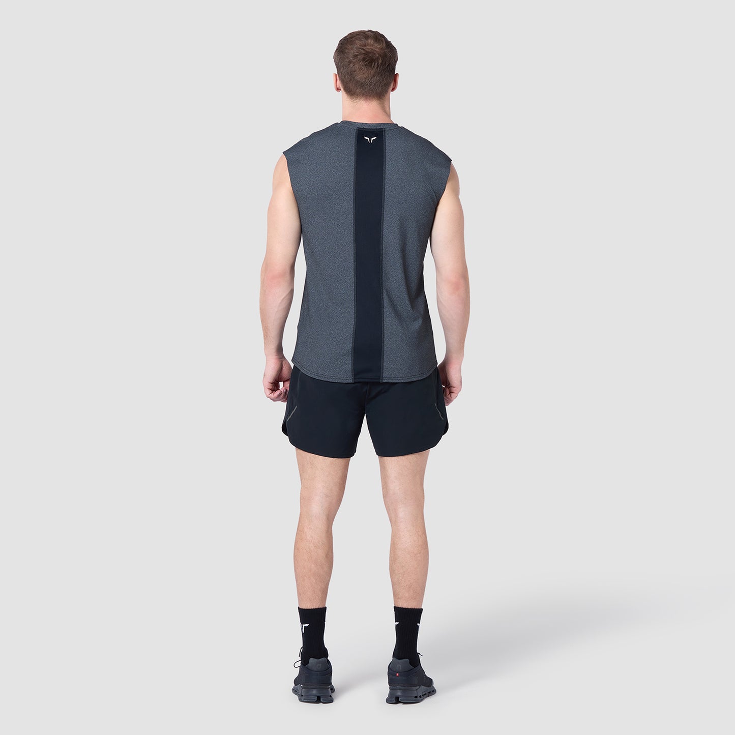 Statement Dropped Shoulder Top 2.0 - Black Marl