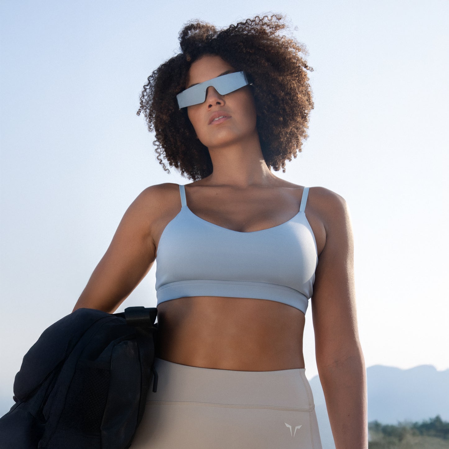 حمالة صدر بأربطة - أزرق مغبر