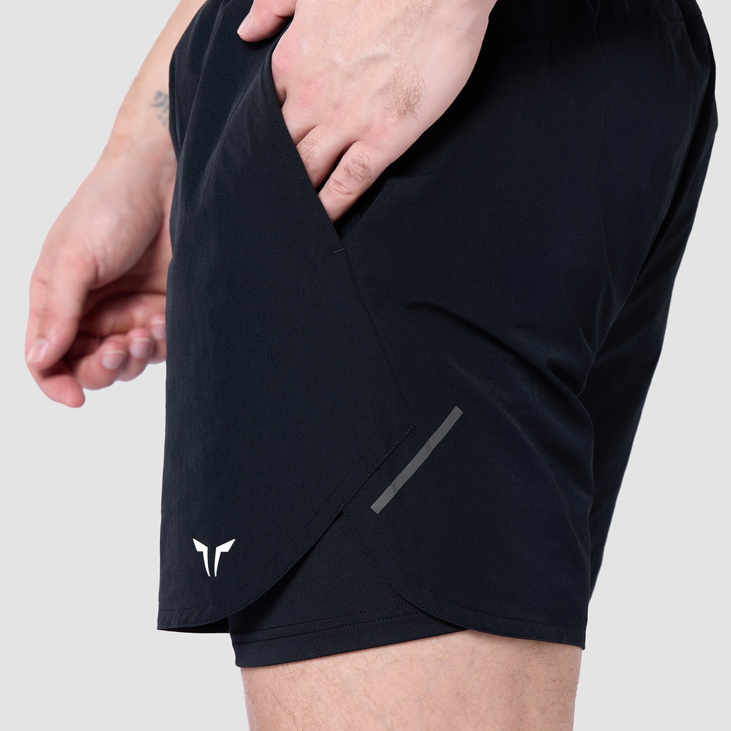 ACTDRY® 2-In-1 5" Shorts White Edition - Black