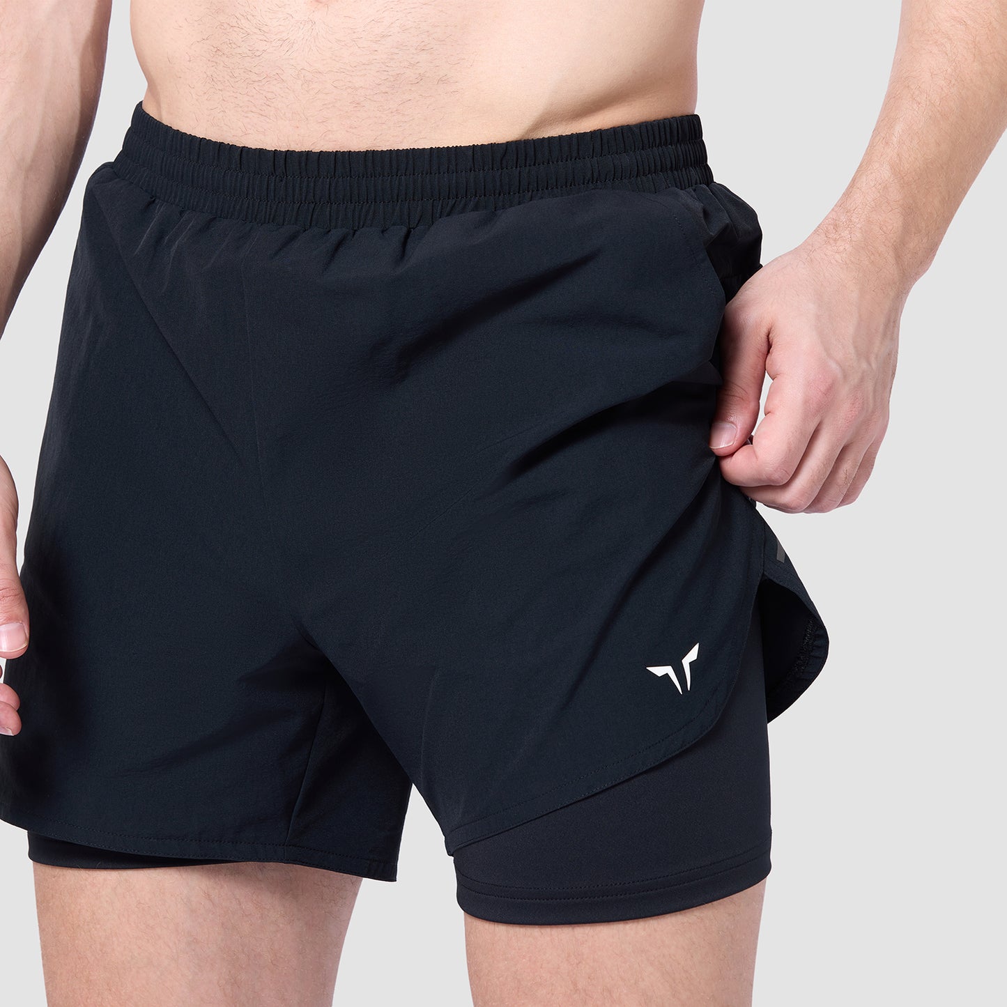 ACTDRY® 2-In-1 5" Shorts White Edition - Black