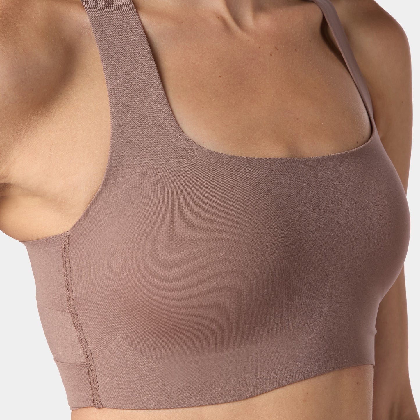 نيوتك حمالة صدر برقبة مربعة - كستنائي