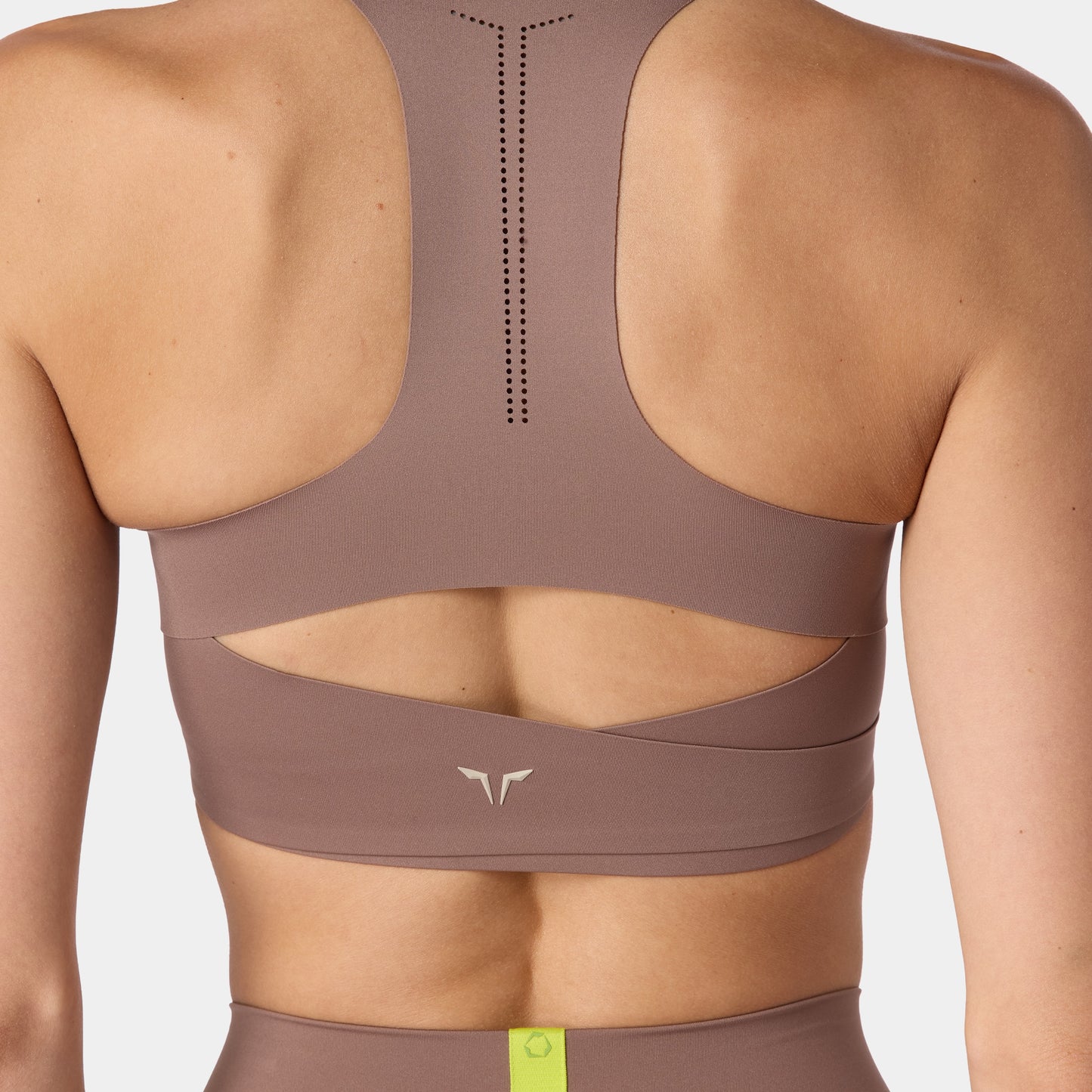 نيوتك حمالة صدر برقبة مربعة - كستنائي