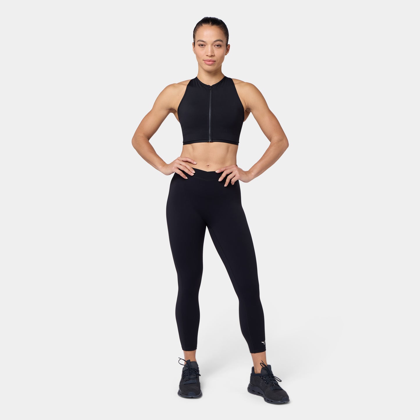 حمالة صدر بتقاطع خلفي و سحاب قابلة للتعديل - أسود