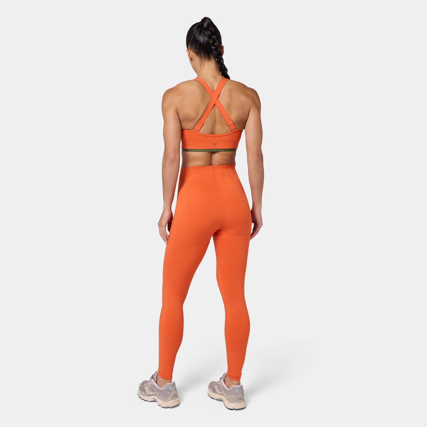 حمالة صدر بتقاطع خلفي و سحاب قابلة للتعديل - برتقالي