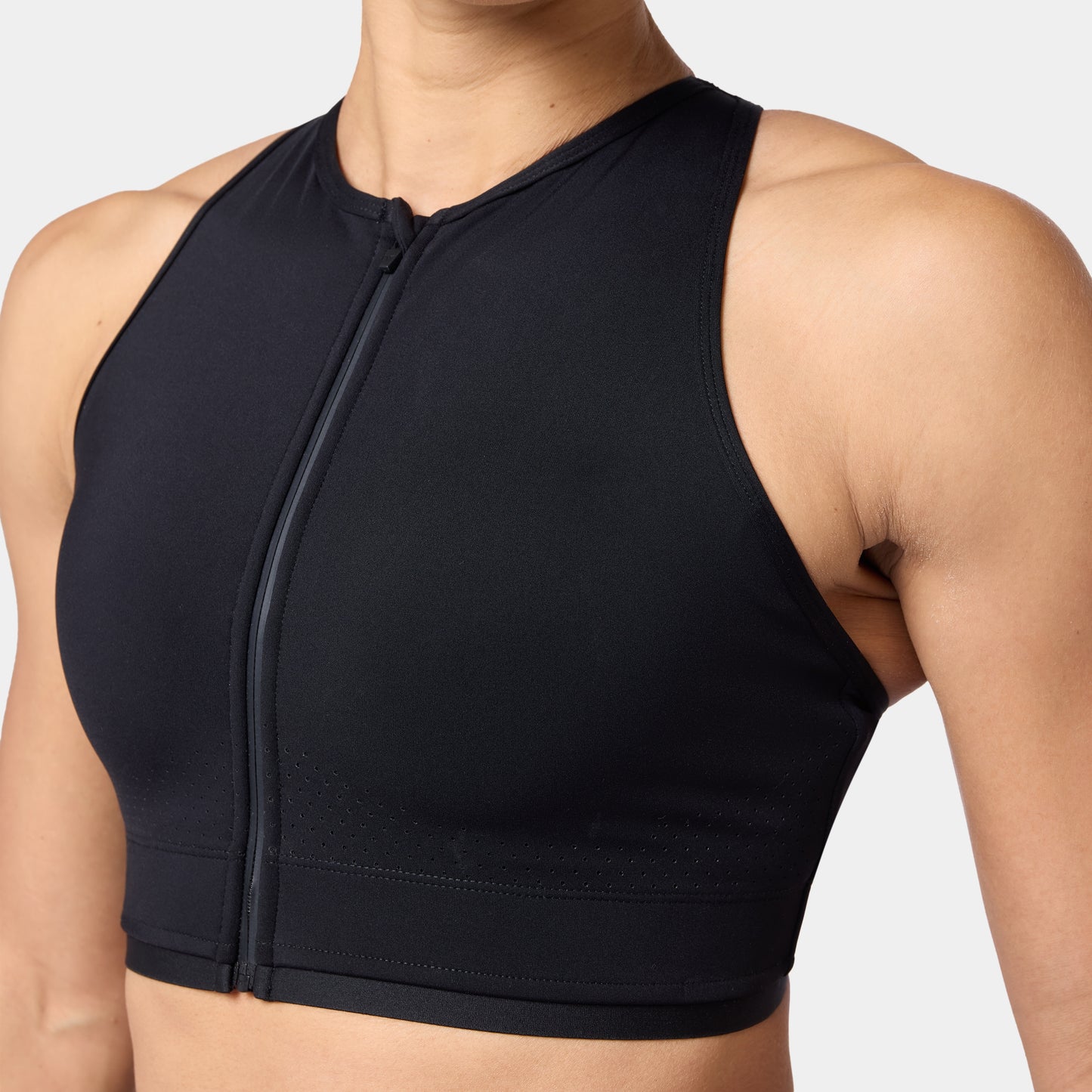 حمالة صدر بتقاطع خلفي و سحاب قابلة للتعديل - أسود