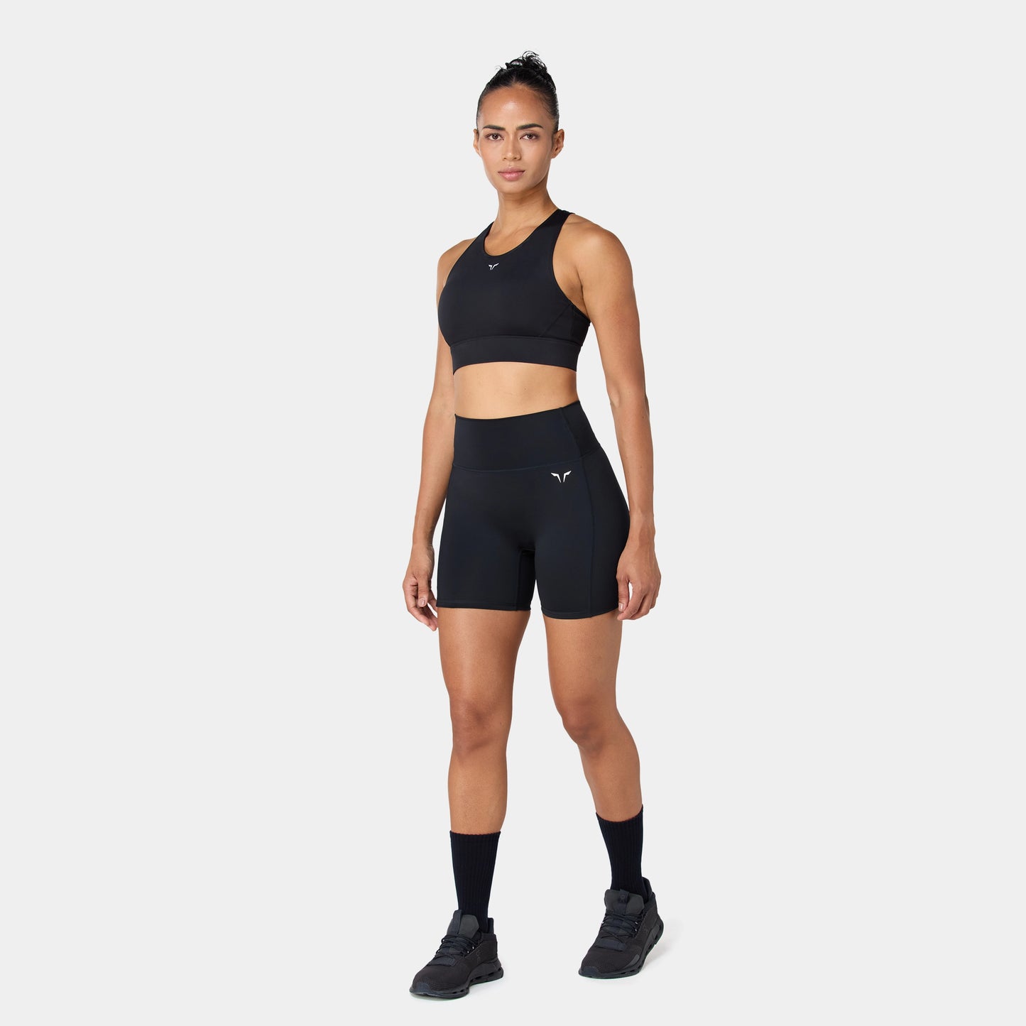 شورت بخصر مرتفع 5" - أسود 