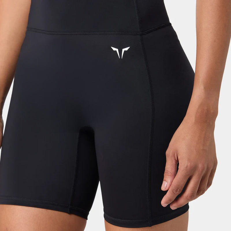 شورت بخصر مرتفع 7" - أسود