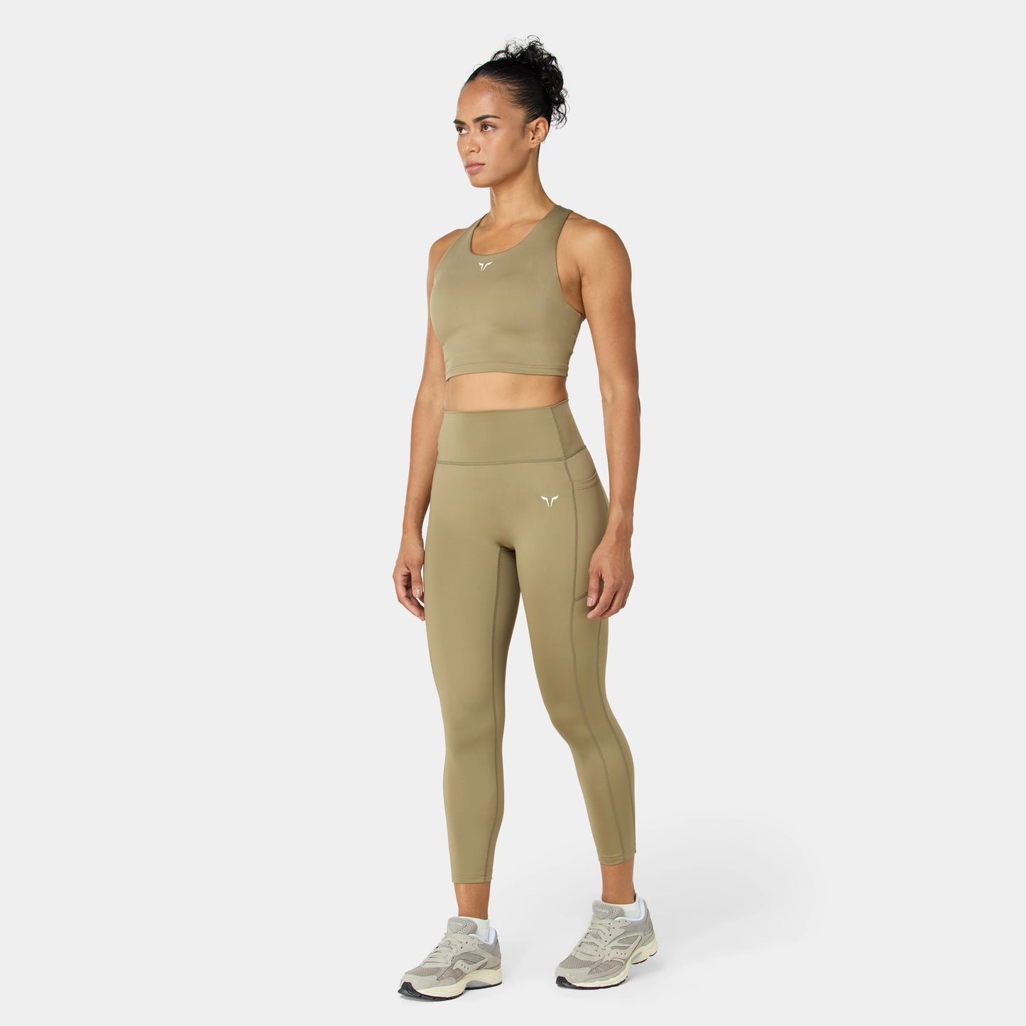 ليقينز بخصر مرتفع 24" - زيتوني