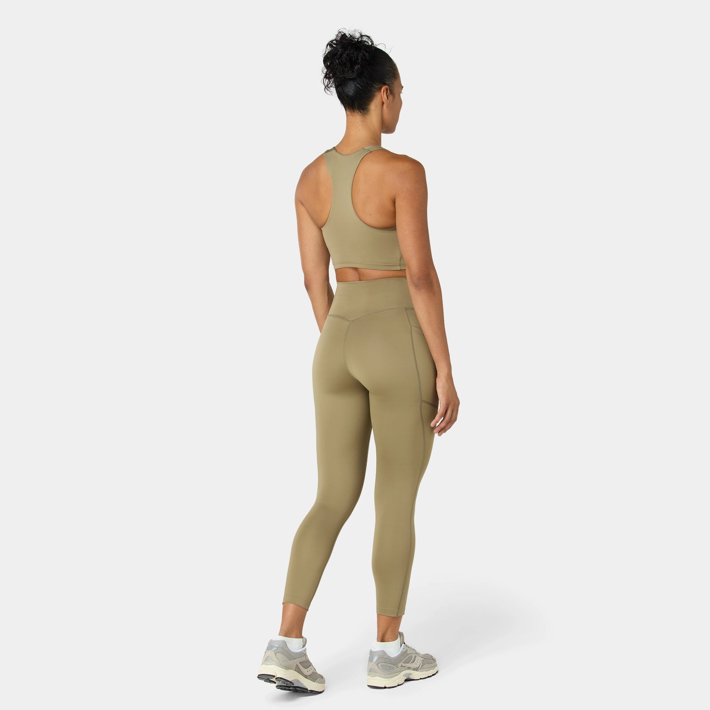 ليقينز بخصر مرتفع 24" - زيتوني