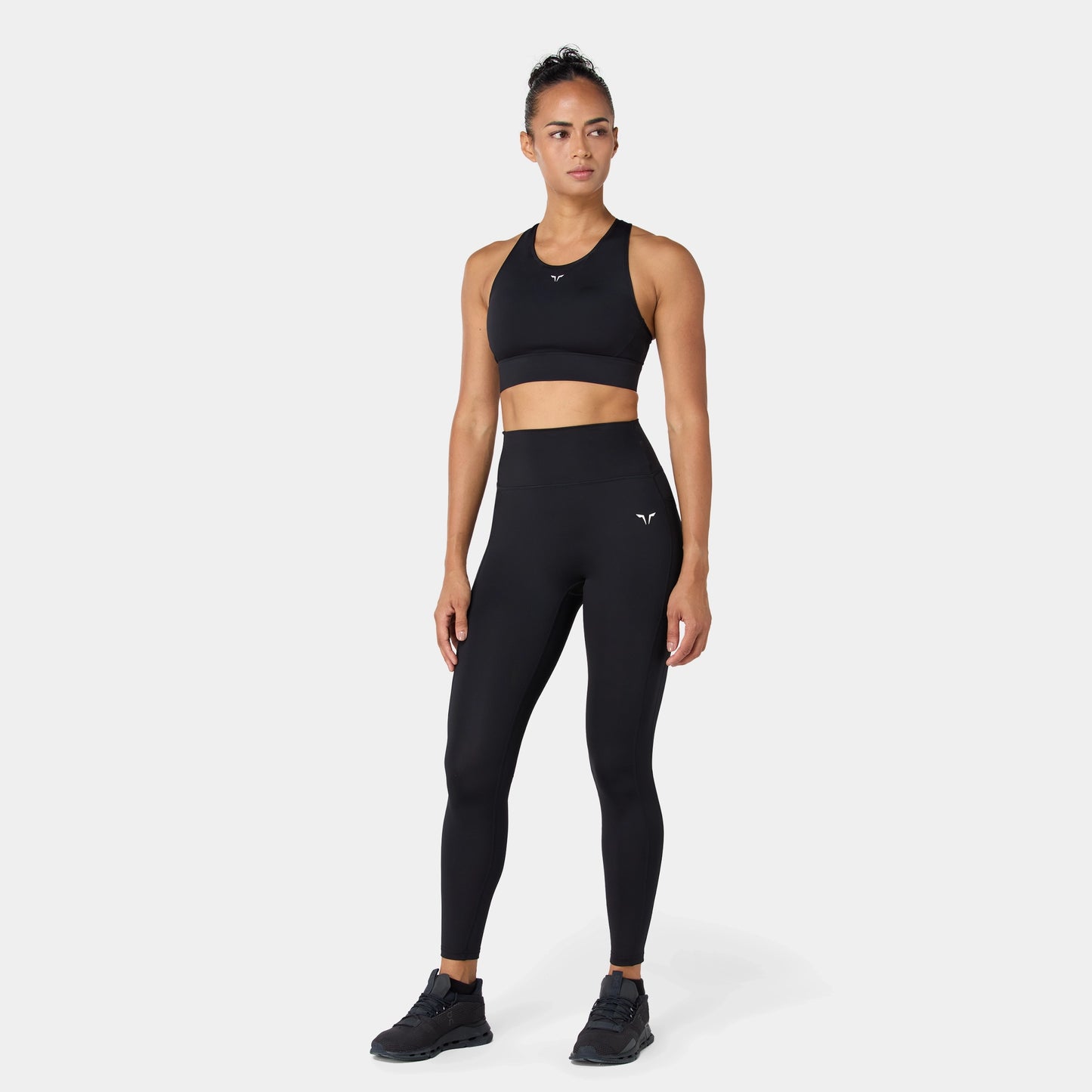 ليقنز بخصر مرتفع 27" - أسود