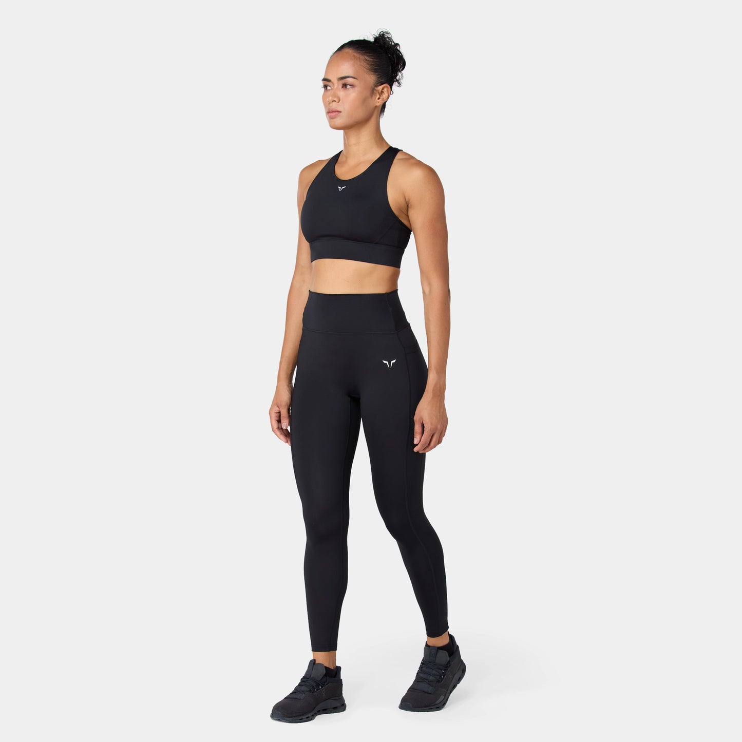 ليقنز بخصر مرتفع 27" - أسود