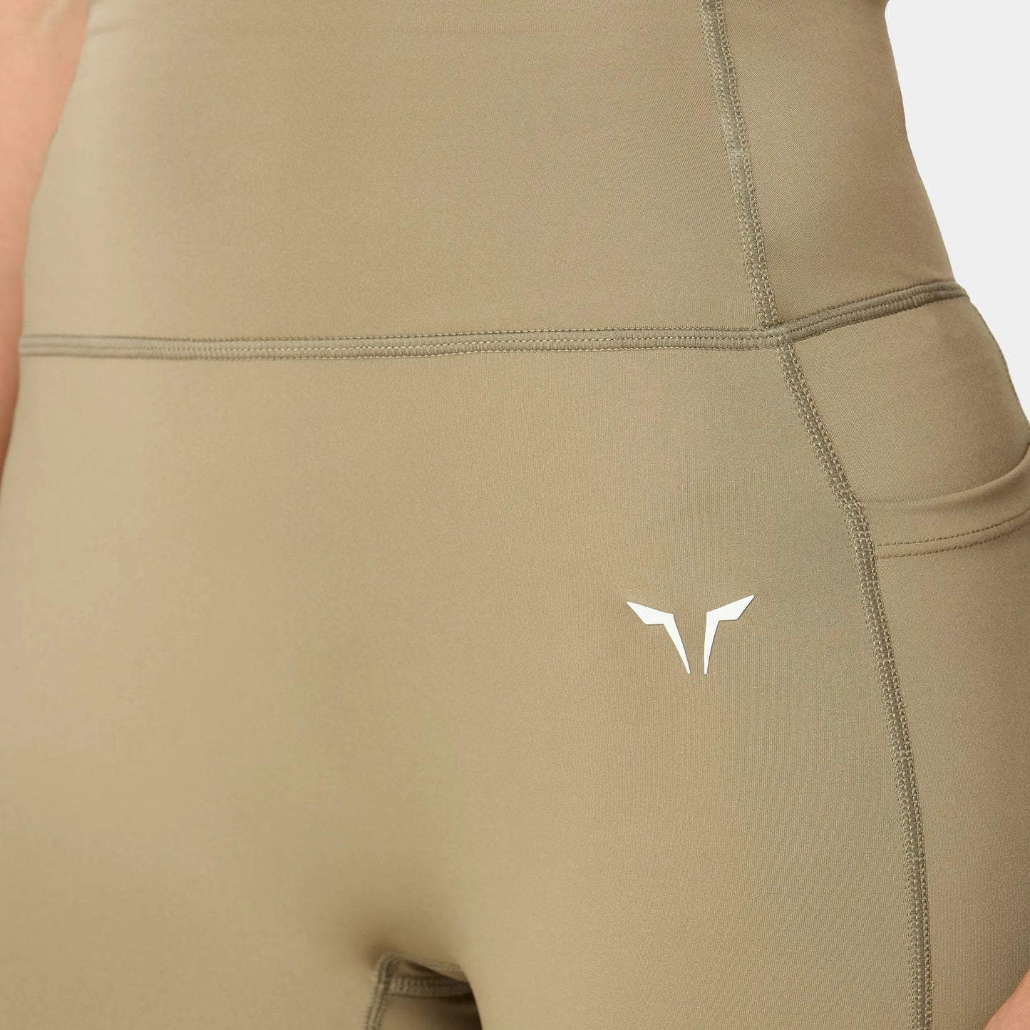 ليقنز بخصر مرتفع 27"- زيتوني