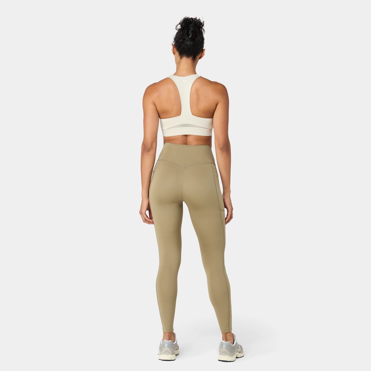 ليقنز بخصر مرتفع 27"- زيتوني