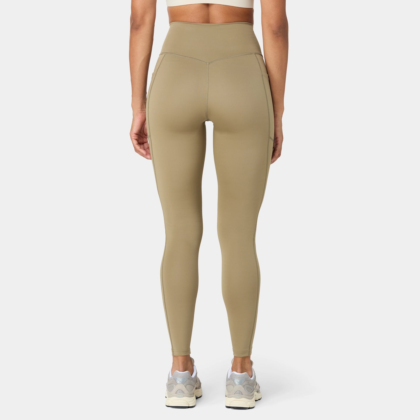 ليقنز بخصر مرتفع 27"- زيتوني