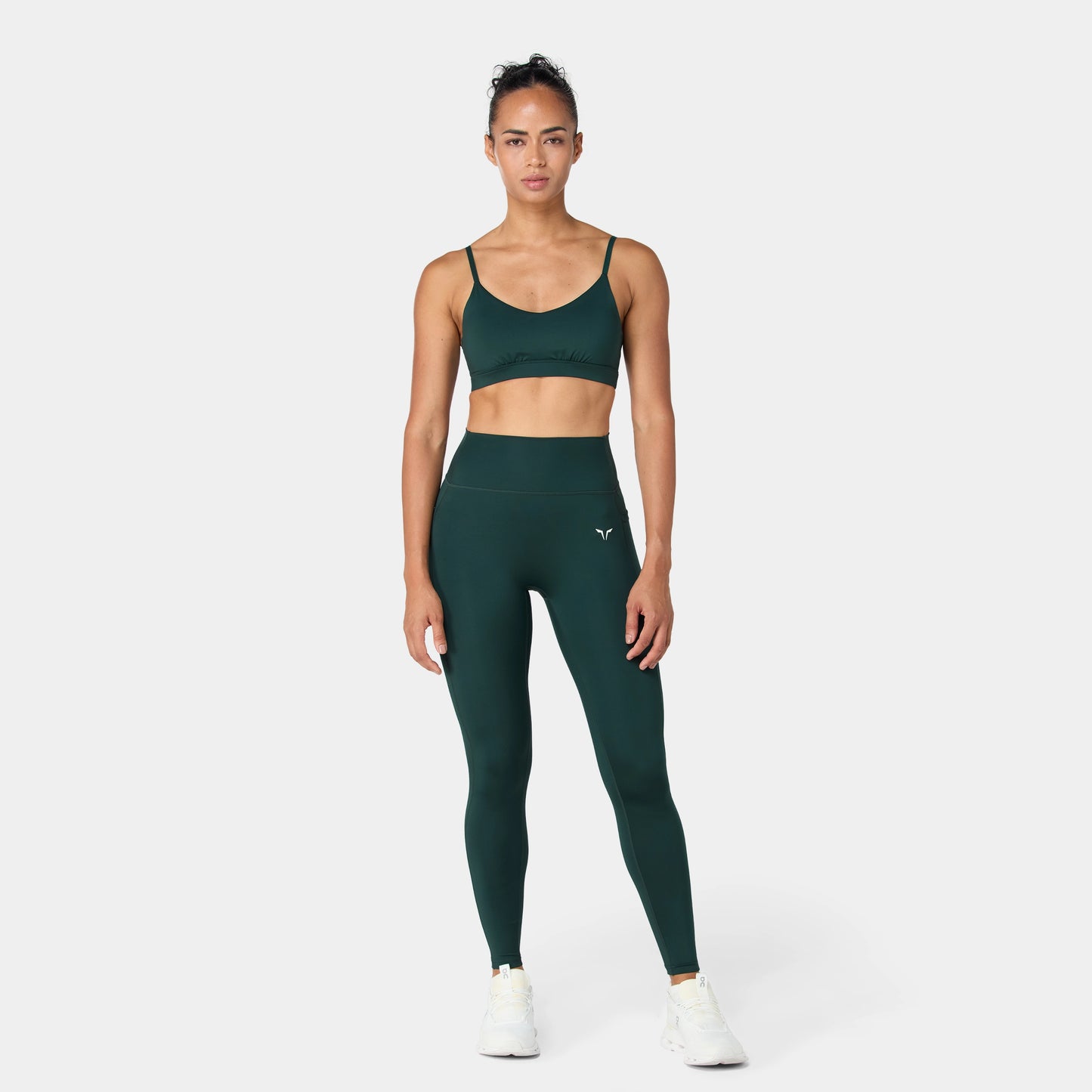 ليقنز بخصر مرتفع 27" - أخضر زرعي