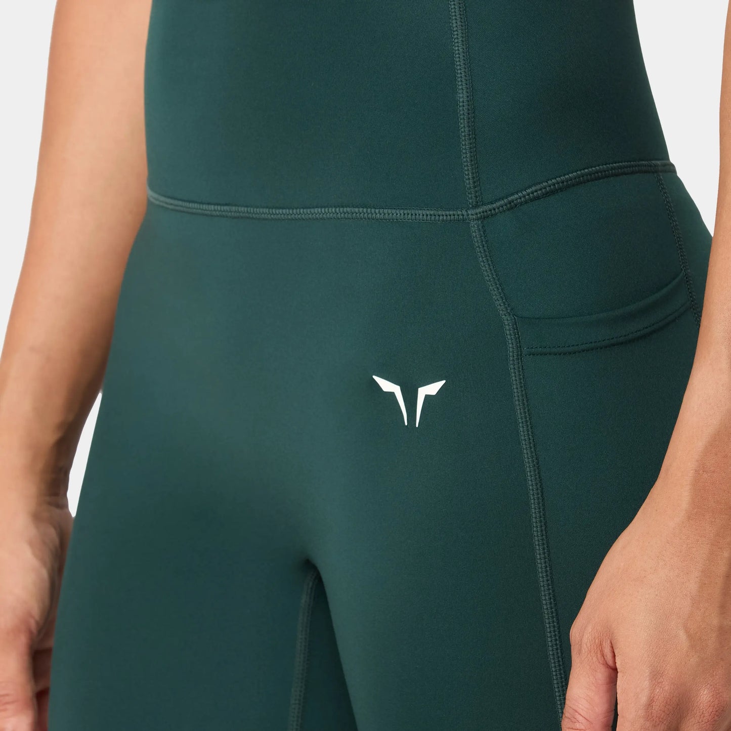 ليقنز بخصر مرتفع 27" - أخضر زرعي