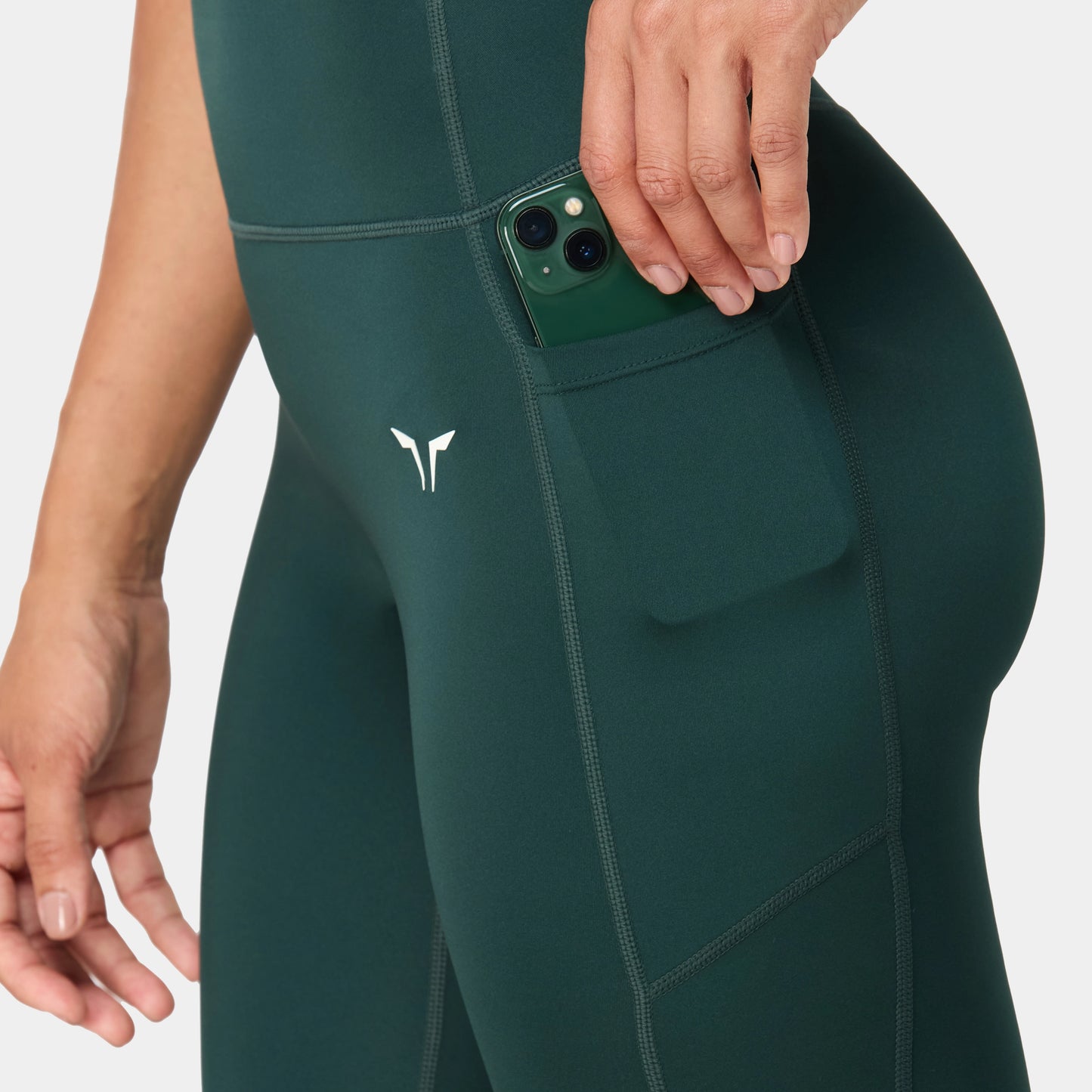 ليقنز بخصر مرتفع 27" - أخضر زرعي