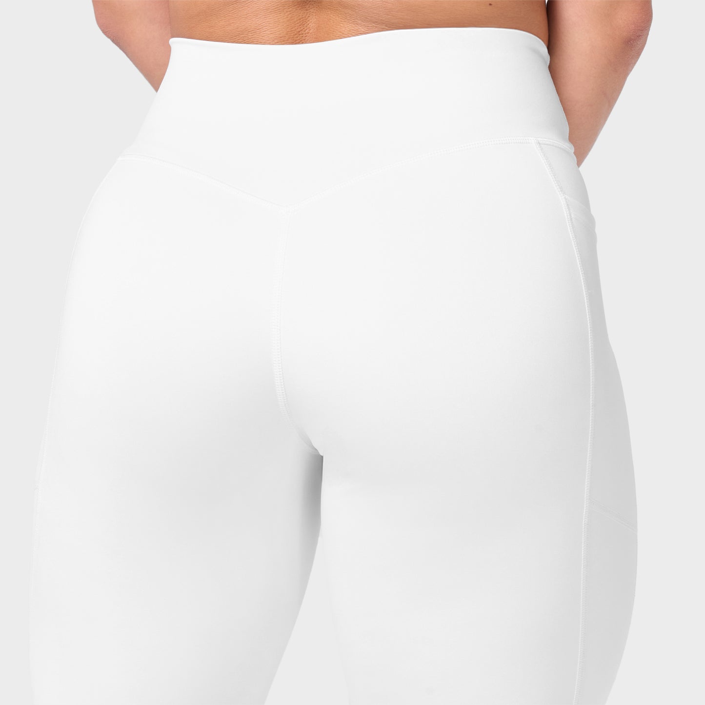 ليقينز بخصر مرتفع 21" طبقتين - أبيض لؤلؤي