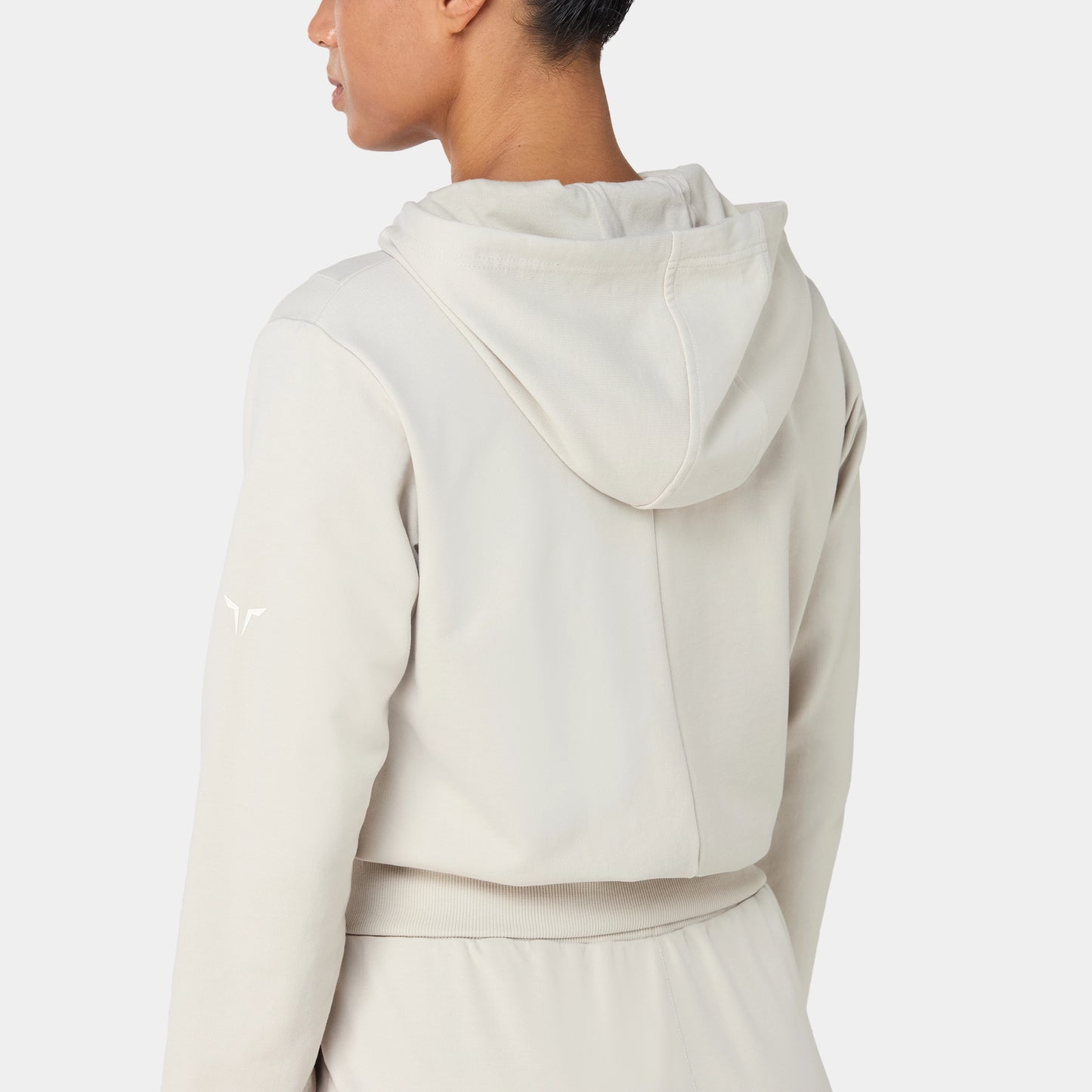 هودي رياضي قصير - فضي مطفي